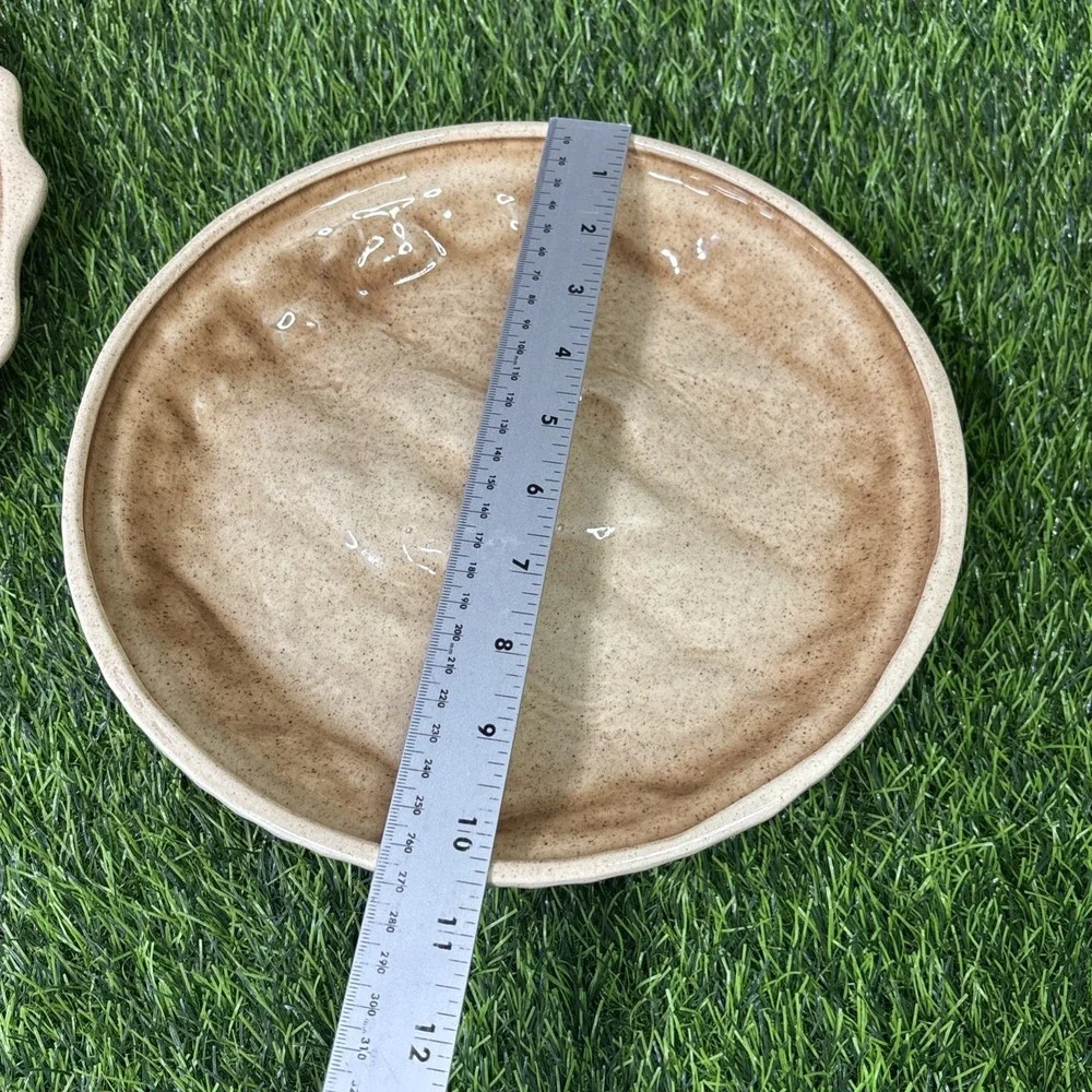 Vintage Ceramic Pie Dish W Lid Rustic Farmhouse Cottagecore Kitchen Decor